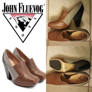 Fluevog Color Block Portside Heels
